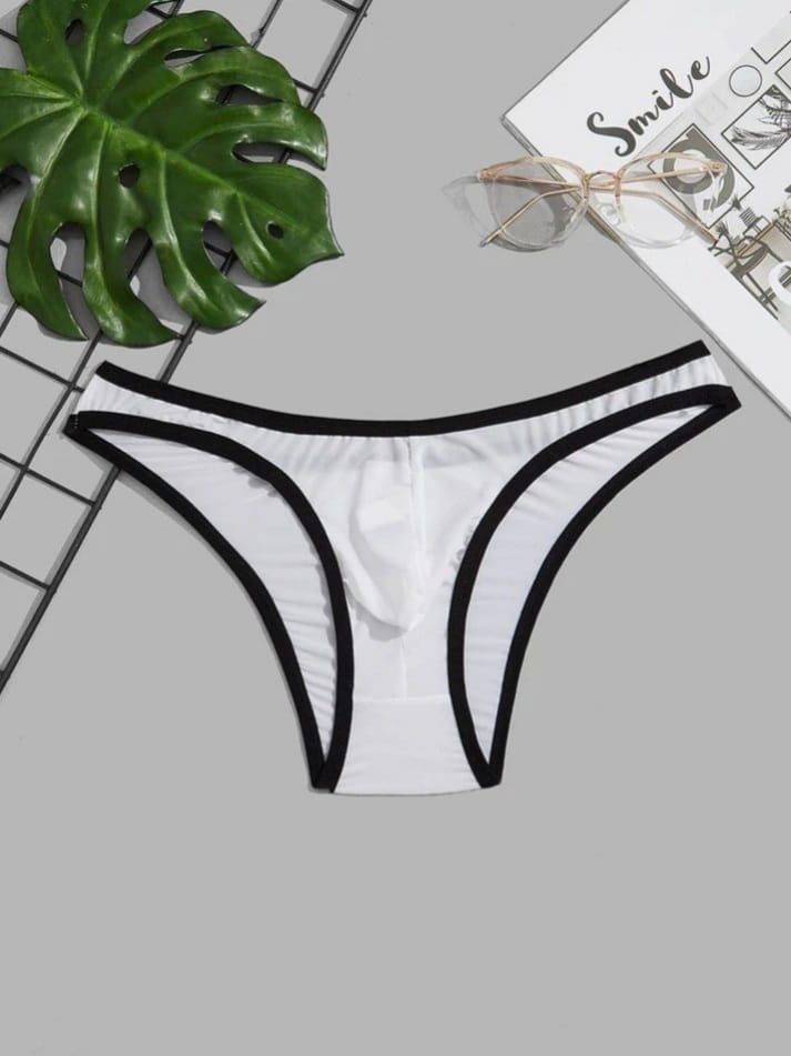 Figaro Man's Contrast Binding Briefs Underwear